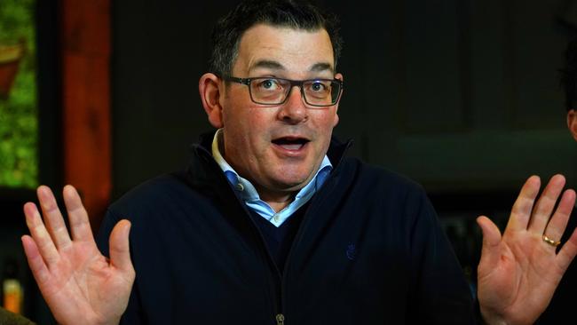 Victorian Premier Dan Andrews is seen during a press conference in Mannerim. Picture: NCA NewsWire / Luis Enrique Ascui