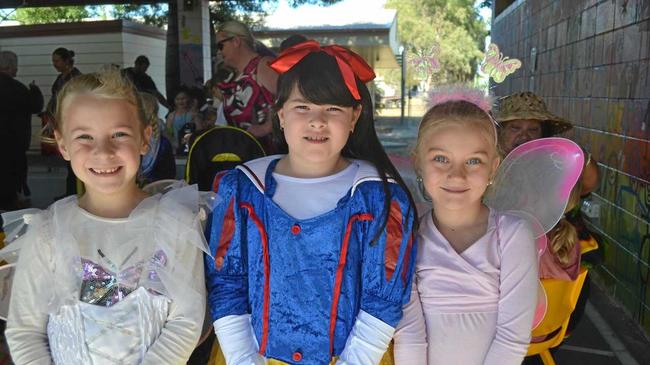 PRINCESS POWER: Kaydee Boughen, Stevie-Maree Wilson and Allie Hourn have fun at the Roma State College Under Eights Day. Picture: Molly Hancock