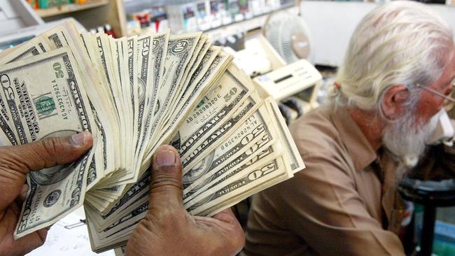 Demand for US dollar has soared, weakening other global currencies. Picture: AFP