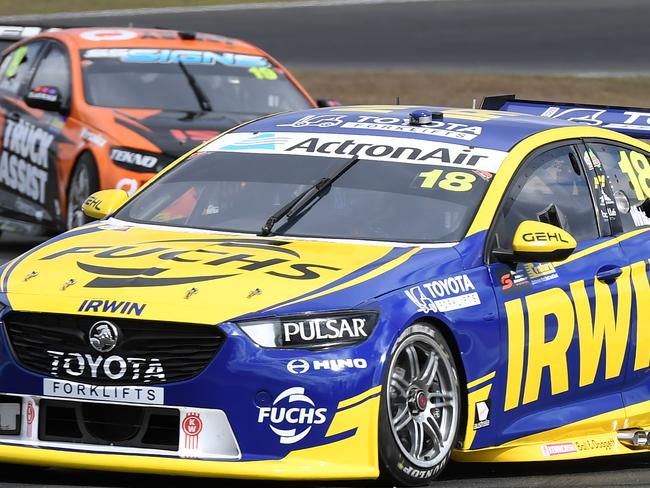 Mark Winterbottom during practice at the Ipswich SuperSprint at Queensland Raceway on Friday.