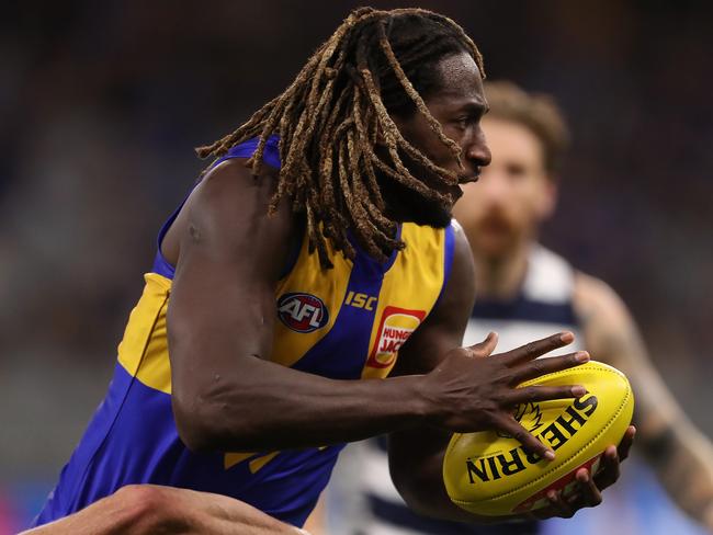 Nic Naitanui proved a powerhouse in the ruck on Saturday.