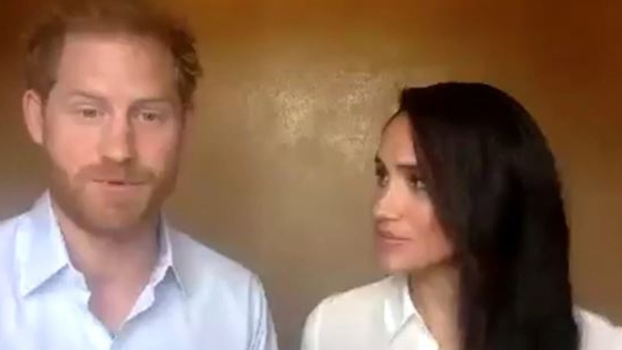 Harry and Meghan took part in a Zoom call with young leaders recently. Picture: Queen's Commonwealth Trust