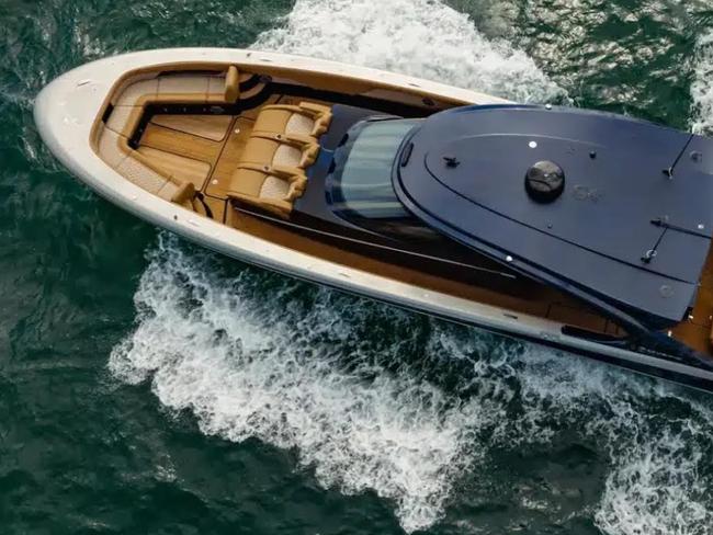 A Mystic M5200 powerboat. Rich lister Andrew Budzinski has alleged in the US courts he was ripped off for $US2.5m when trying to buy a custom version of the speedboat. Pics: Mystic Powerboats website.