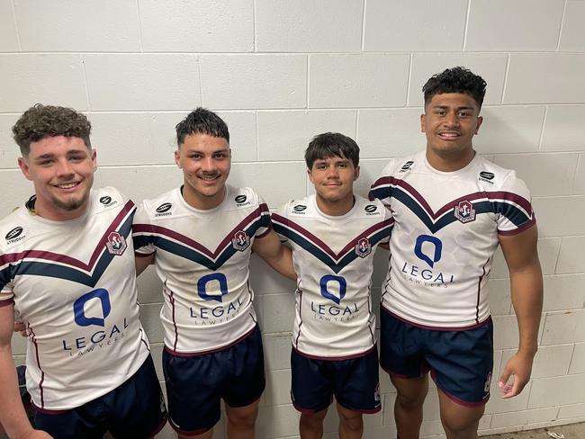 Ipswich SHS unsung players Jack Laing, James Frazer, Tyler Peckham-Harris and Ahmani Leilua.