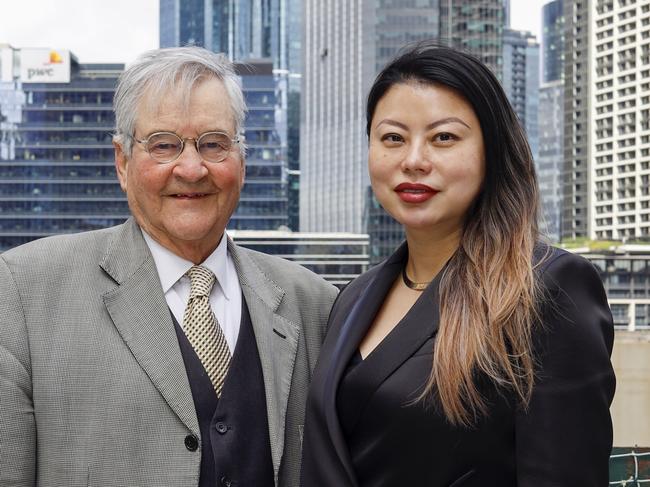 Lord mayoral candidate and Roy Morgan executive chairman Gary Morgan and his running mate Liz Ge. Picture: Supplied