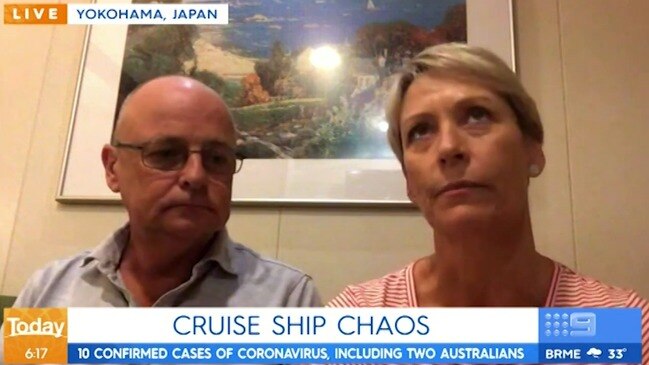 Aussie couple quarantined on Diamond Princess: 'We're just getting on with it'