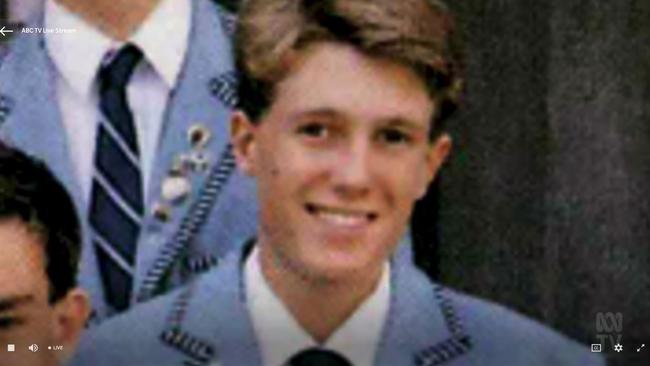 Christian Porter as a schoolboy in WA. Picture: Four Corners