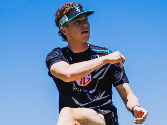 Joe Berry at Power training. Picture: Port Adelaide FC