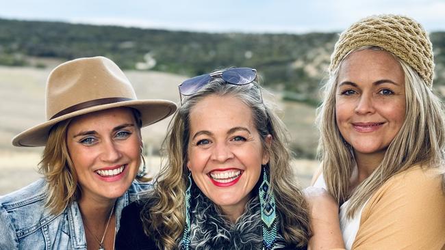 Oyster Sisters – Mia with Taryn and Gemma. Picture: Supplied