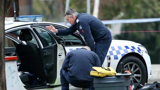 Constable Ben Ashmole was badly wounded by shotgun pellets while trying to intercept Rodney Phillips and Sam Liszczak. Picture: Mark Stewart