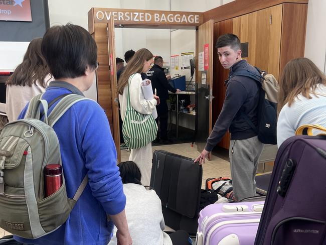 Passengers have been forced to use the oversize baggage drop owing to the electrical fault at Adelaide Airport