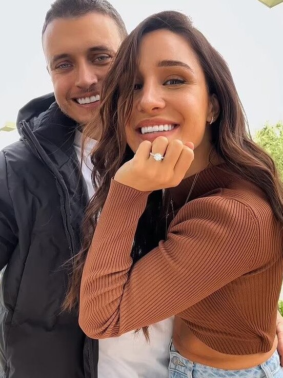 Multi-millionaire fitness mogul Kayla Itsines has announced her engagement to boyfriend Jae Woodroffe. Picture: Instagram