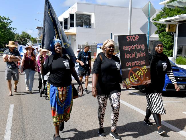 Townsville Labor Day March at Strand Park. Picture: Evan Morgan