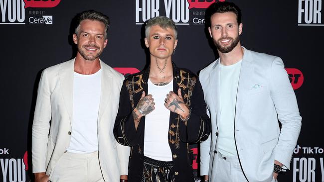 SYDNEY, AUSTRALIA - DECEMBER 15: Jed McIntosh,Thomas Malucelli and Felix Von Hofe attends the TikTok For You Fest 2022 at Hordern Pavilion on December 15, 2022 in Sydney, Australia. (Photo by Brendon Thorne/Getty Images)