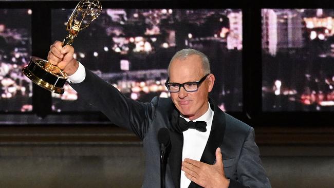 US actor Michael Keaton won for Dopesick. Picture: Patrick T. Fallon/AFP