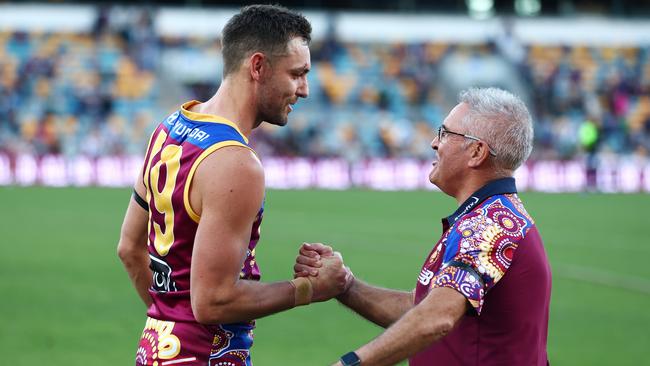 Jack Gunston with Chris Fagan. (Photo by Chris Hyde/Getty Images)