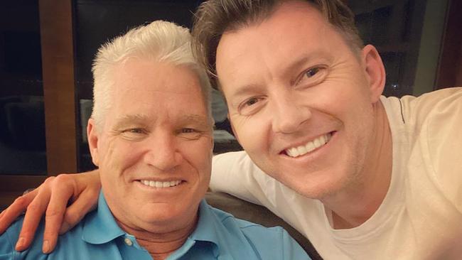 Dean Jones and Brett Lee in Mumbai.