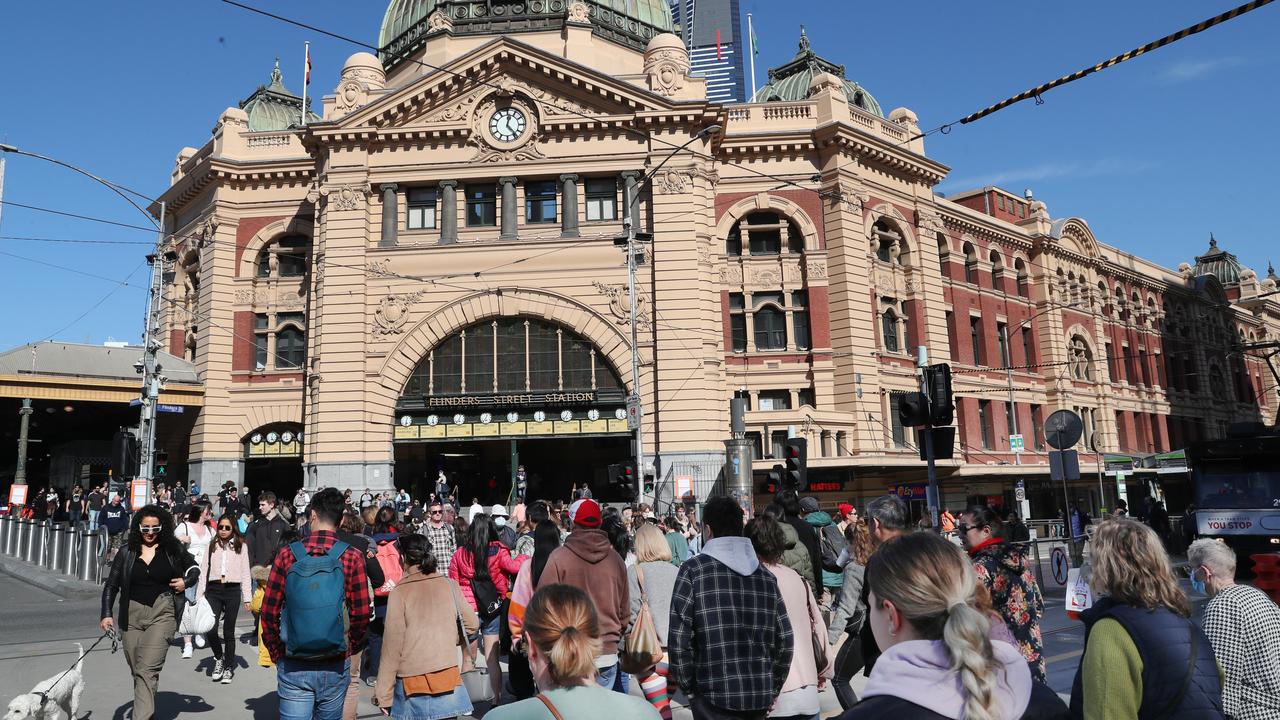Flinders Street Station was bustling with Melburnians in August this year. Picture: David Crosling/NCA NewsWire