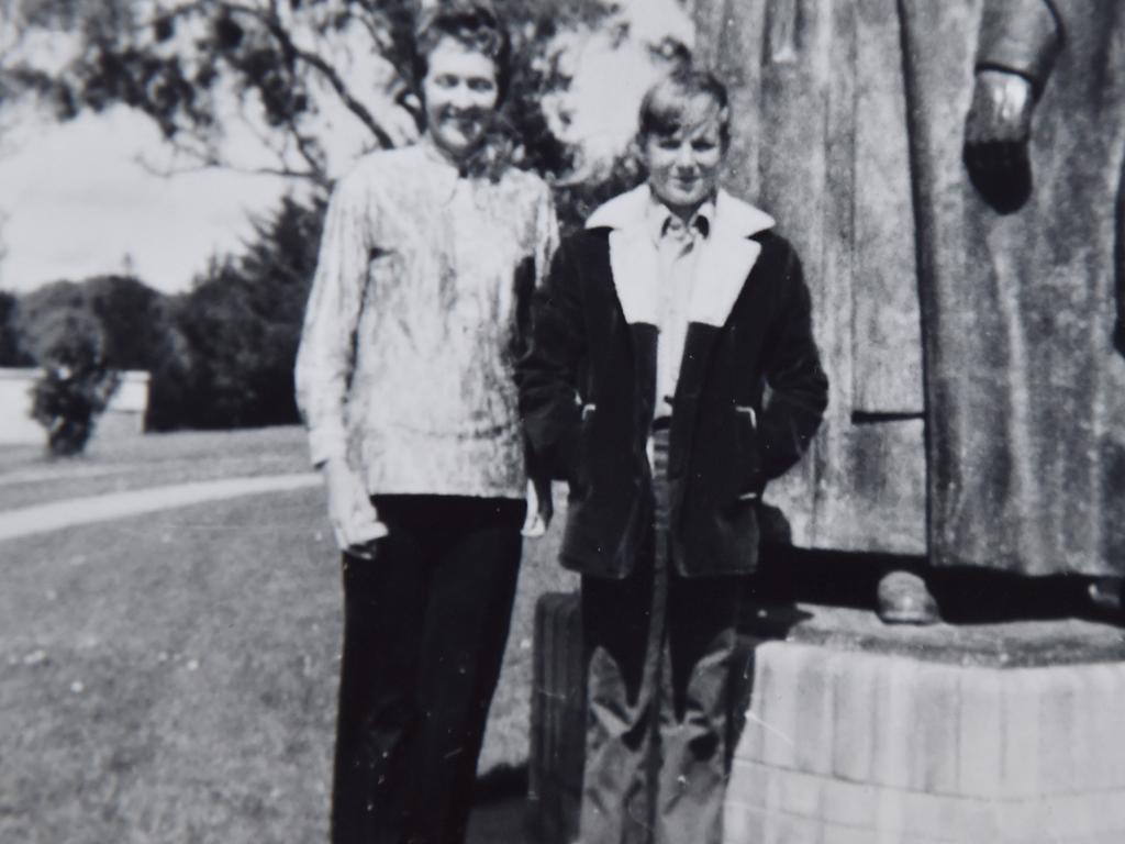 Neale Daniher with mum Edna in the mid-1970s.