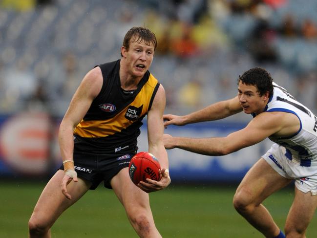 Daniel Connors played for Richmond between 2007 and 2012. Picture: Michael Dodge