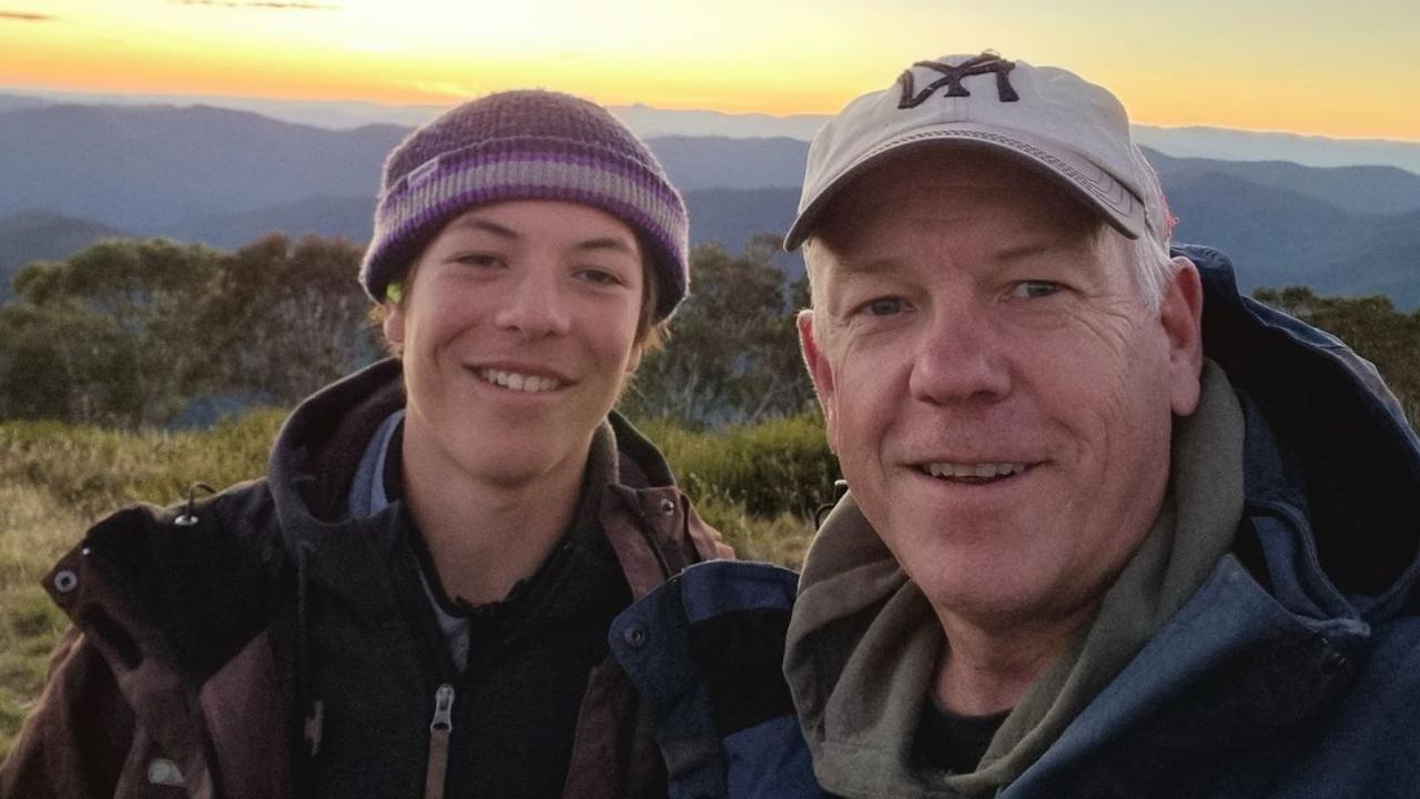 Charlie Stevens with dad Grant Stevens. Picture: Supplied