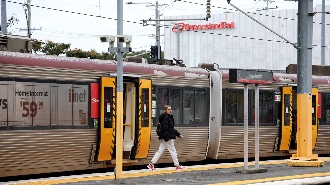 A Fortitude Valley dad threatened to punch and self harm at a railway station. Picture: David Clark