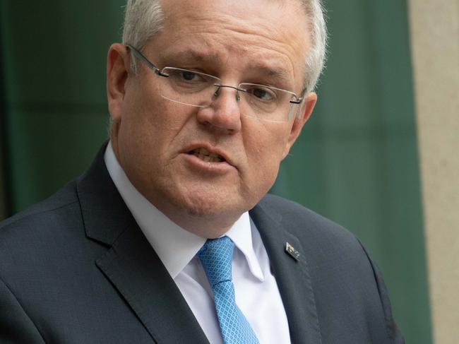 CANBERRA, AUSTRALIA - NCA NewsWire Photos JULY 08, 2020: The Prime MInister, Scott Morrison during a press conference at Parliamnet House. Picture: NCA NewsWire / Andrew Taylor