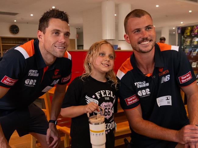 Briggs was among many Giants to take part in the Meals From the Heat at Ronald McDonald House in Westmead. Picture: Ryan Jones/GWS GIANTS