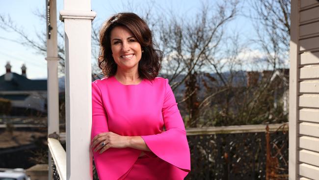 Former channel 7 news reader now Liberal candidate for Rosevears in the up coming election, Jo Palmer at her Launceston home. Picture: Zak Simmonds