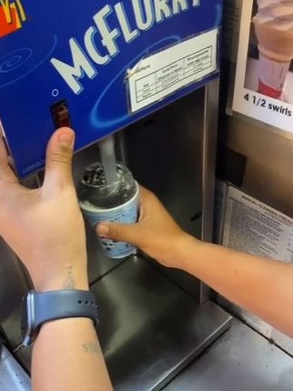 The McFlurry machine at work. Picture: TikTok