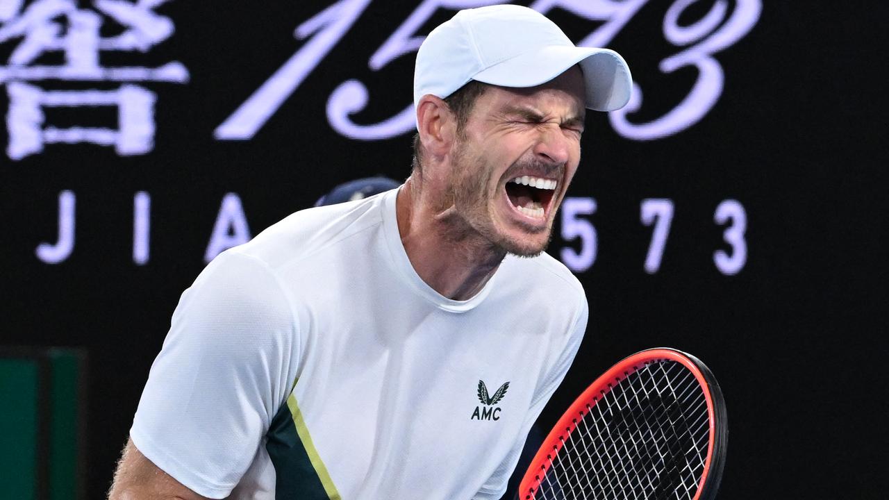 Andy Murray’s second round clash against Thanasi Kokkinakis lasted almost six hours and finished at 4.05am – the third latest finish in tour history. Picture: William West / AFP