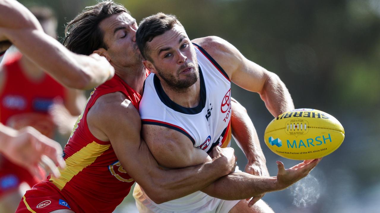 Adelaide gun Brad Crouch could be top of trade talk this year, AFL Photos)