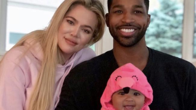 Khloe, Tristan and their daughter True.