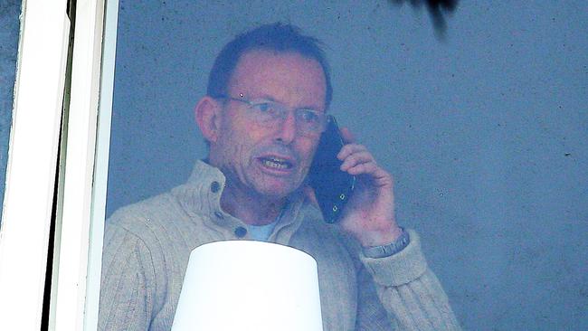 Tony Abbott pictured at the family home in Forrestville in the spill aftermath. Picture: Sam Ruttyn