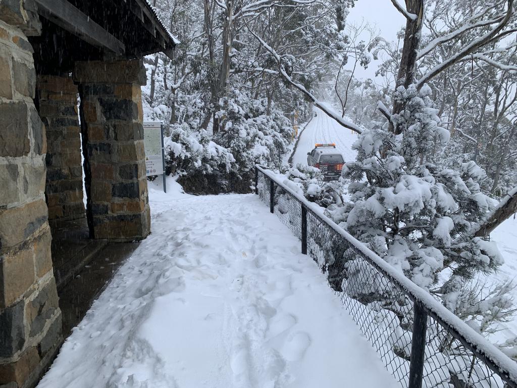 Snow on Kunanyi/Mt Wellington on Tuesday June 7, 2022