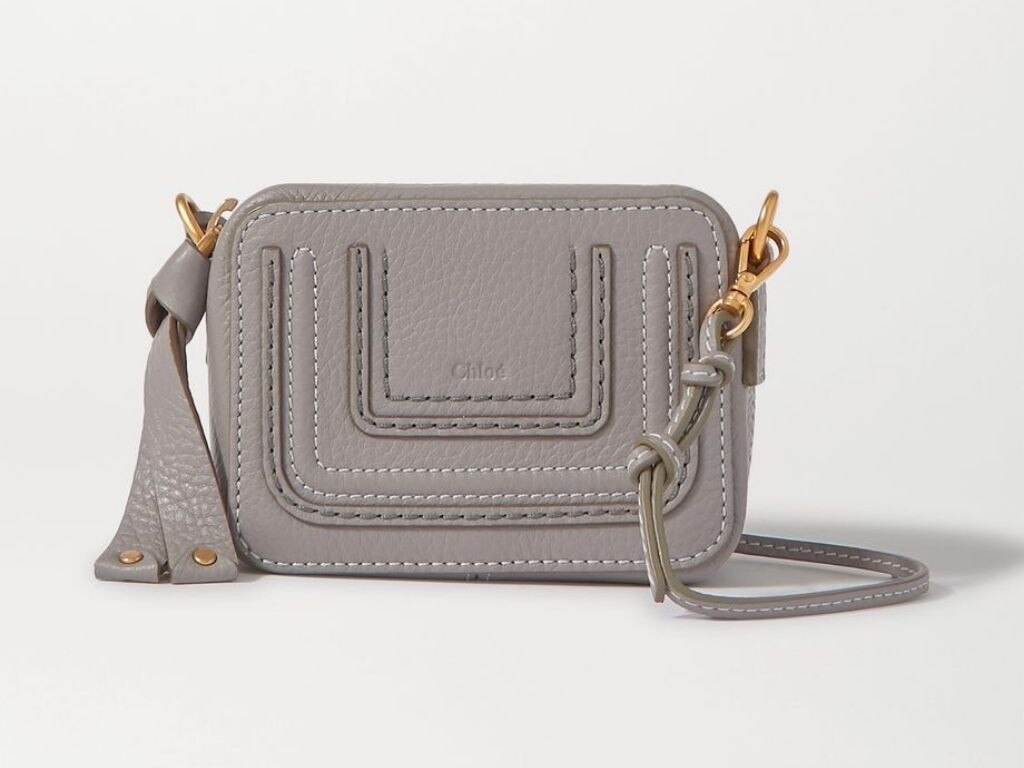 Chloe Marcie Mini Textured Leather Shoulder Bag