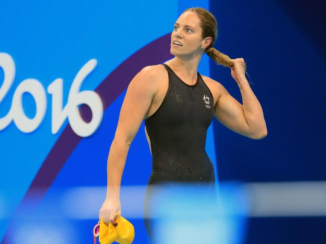 Rio Olympics 2016. The finals of the swimming on day 02, at the Olympic Aquatic Centre in Rio de Janeiro, Brazil. Emily Seebohm in the semifinal of the Women's 100m Backstroke. Picture: Alex Coppel.