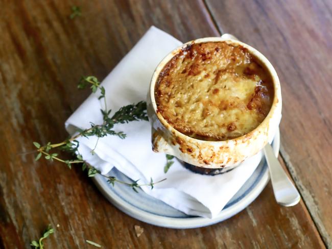 French Onion Soup at Black Bottle. Picture: Supplied