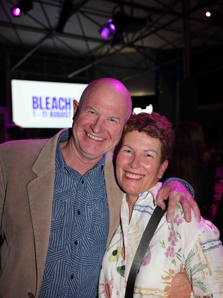 Shane O'Reilly and Lindsay Wallace at the Bleach program launch 2024 at HOTA for Gold Coast for Gold Coast at Large. Picture, Portia Large.