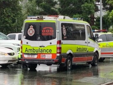 Emergency services at the scene of a double shooting at Upper Coomera. Picture: 9 News