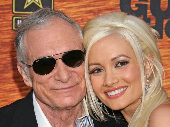 Playmate ... Hugh Hefner and Holly Madison. Picture: Supplied