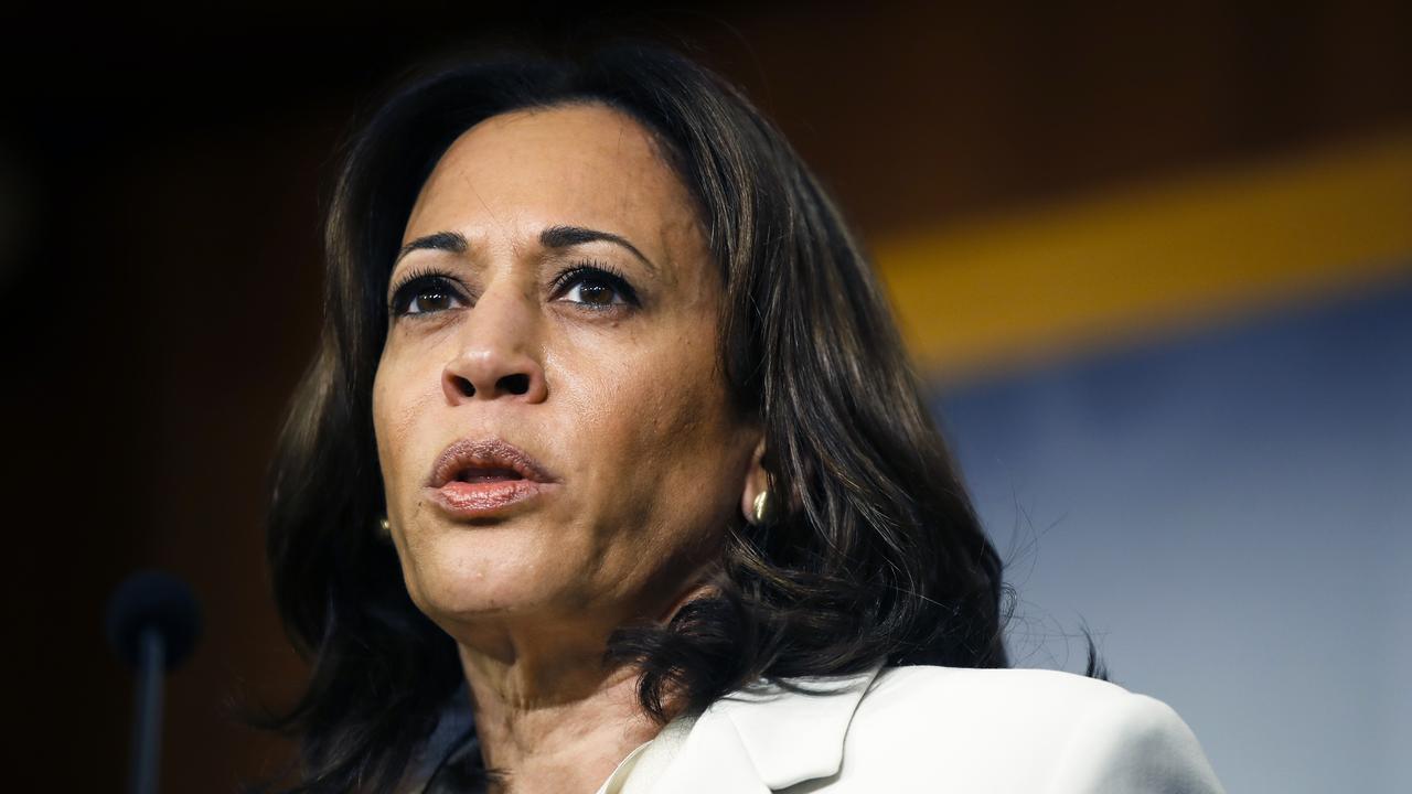 Senator Kamala Harris said the rally was a “wink to white supremacists”. Picture: AP/Matt Rourke