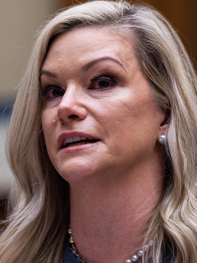 Former marketing co-ordinator and cheerleader Melanie Coburn also testified during a House Oversight and Reform Committee hearing on sexual harassment in the workplace. (Photo by Graeme Jennings-Pool/Getty Images)