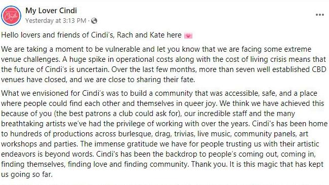 My Lover Cindi have taken to social media to express their dire situation. Picture: Facebook