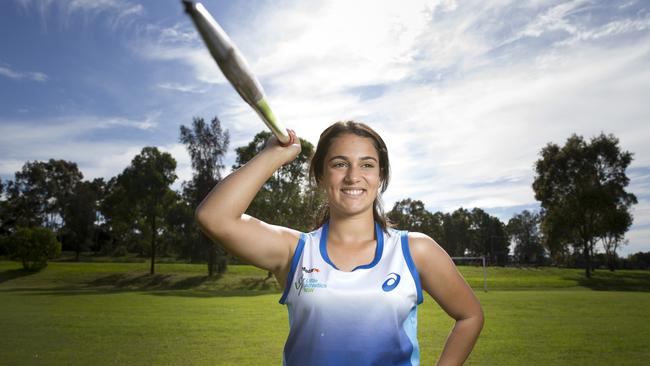 Georgia Portelli, 13, won gold for javelin. Picture: Melvyn Knipe