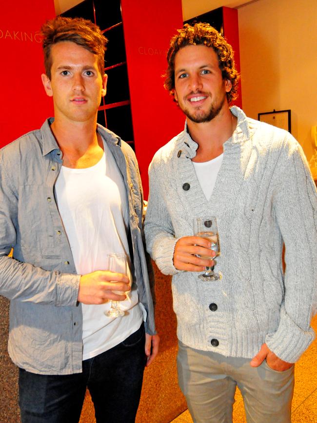 Cameron O'Shea and Travis Boak in 2012. 