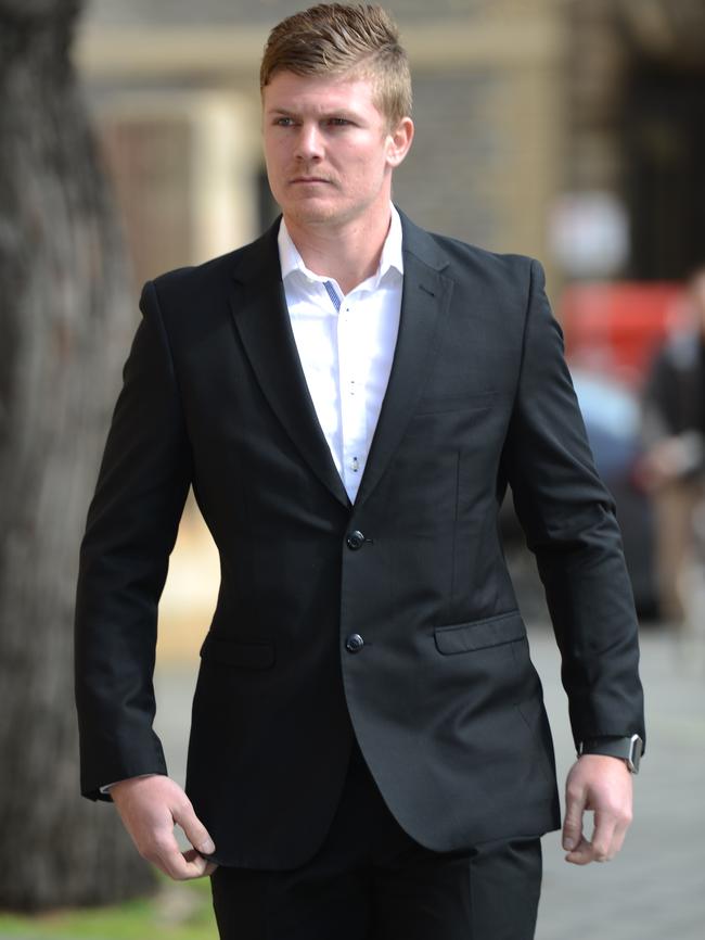 Joshua William Glenn outside the Adelaide Magistrates Court on Thursday. Picture: AAP / Brenton Edwards