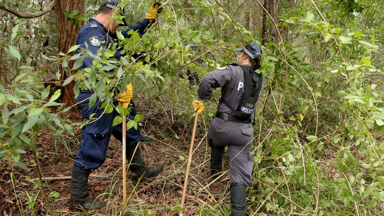 Police search for forensic evidence relating to the disappearance of William Tyrrell in Kendall. Picture: Nathan Edwards