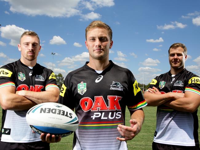 Penrith Panthers players are ready for the season.Bryce Cartwright, Matt Moylan and Trent Merrin