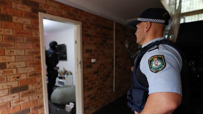 Operation Waratah 2 also saw search warrants carried out at the homes of train offenders. Picture: NSW Police